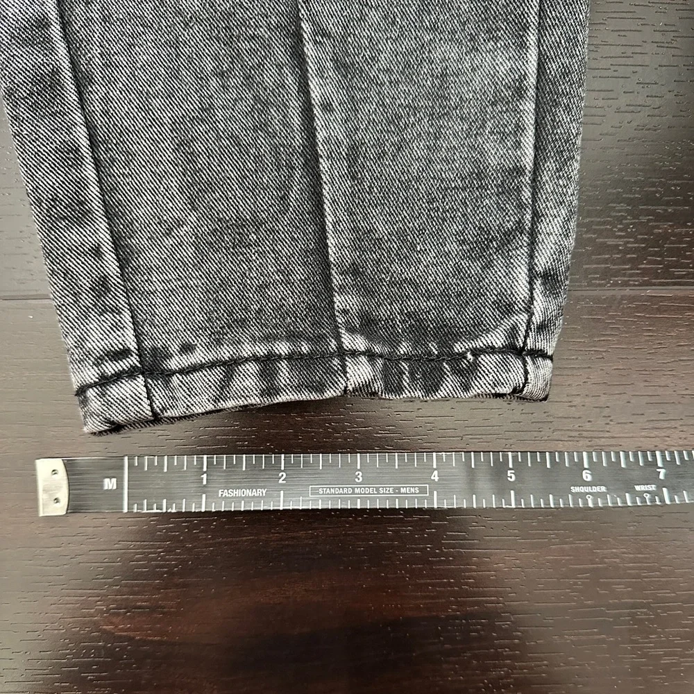 SHEIN Black Acid Wash Cargo Jeans - Picture 7 of 9